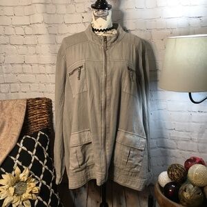 Maurice zipper front canvas jacket